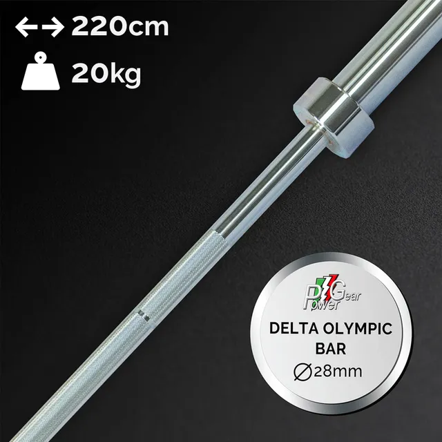 power-gear-delta-28mm-barre-olympique-pro-20-kg-220-cm image 1