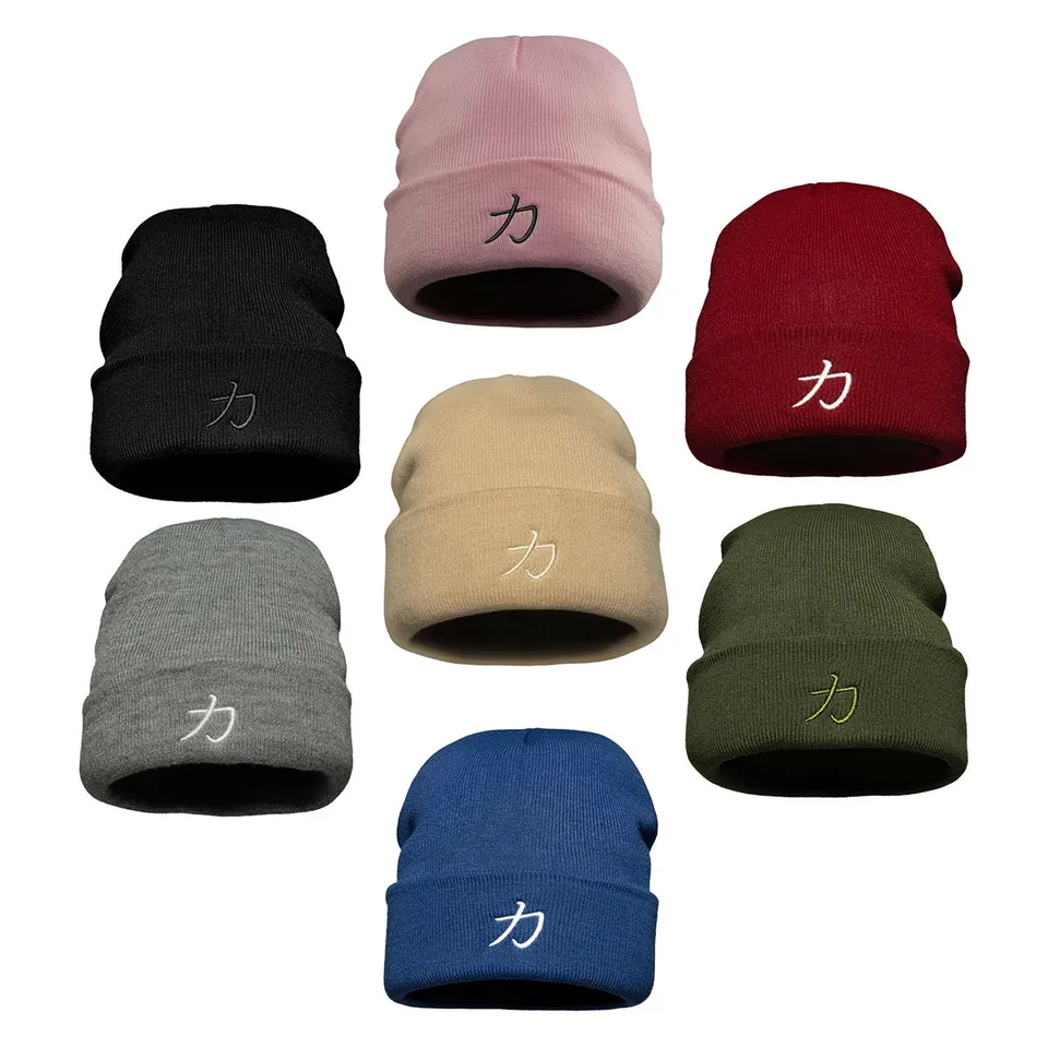strength-shop-beanie-hat-bonnet-revers-logo-brod-e image 1