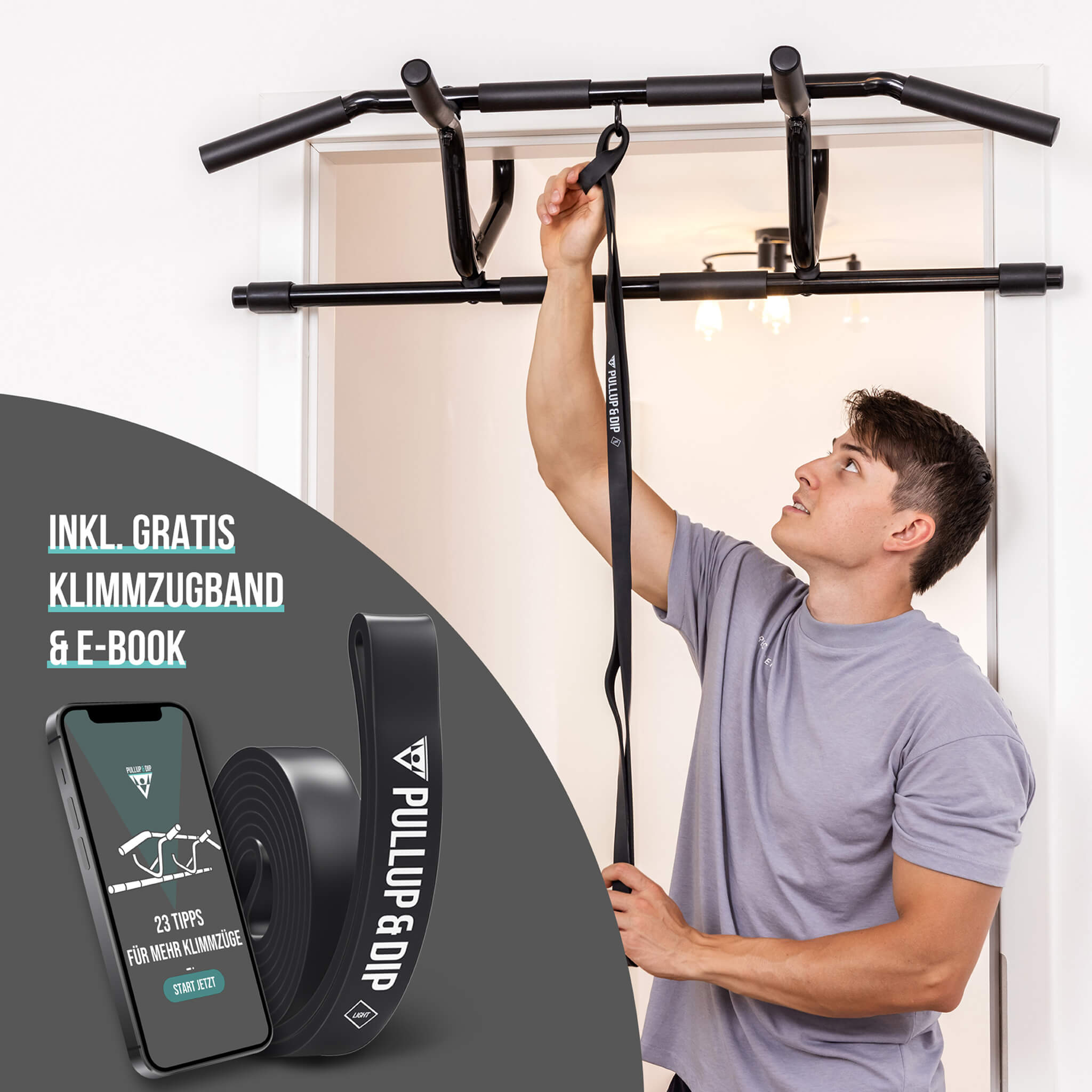 pullup-dip-barre-de-traction-porte-sans-vis-lastique-traction-inclus image 7