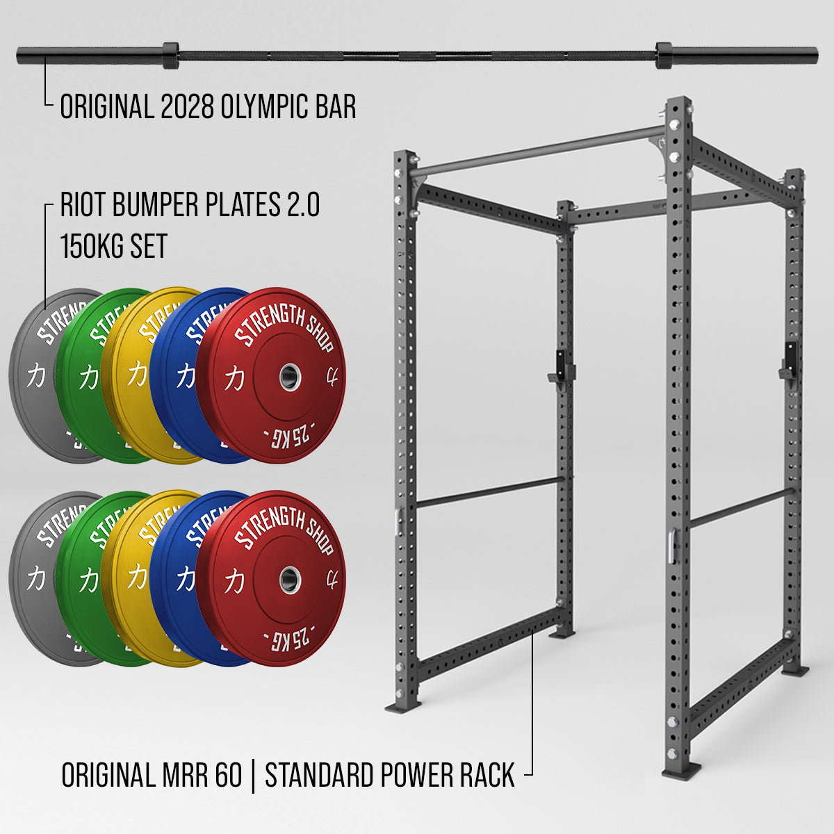 strength-shop-original-mrr-strength-bundle-rack-plaques-150kg-barre image 2