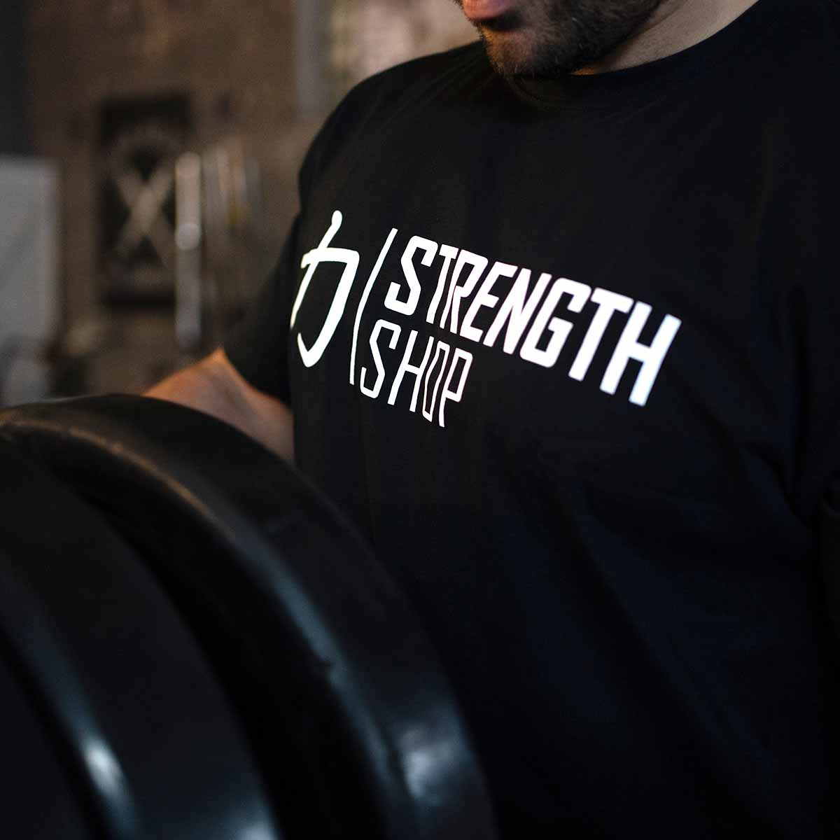 strength-shop-strength-wear-logo-t-shirt-v3-black-t-shirt-coton-185g image 3