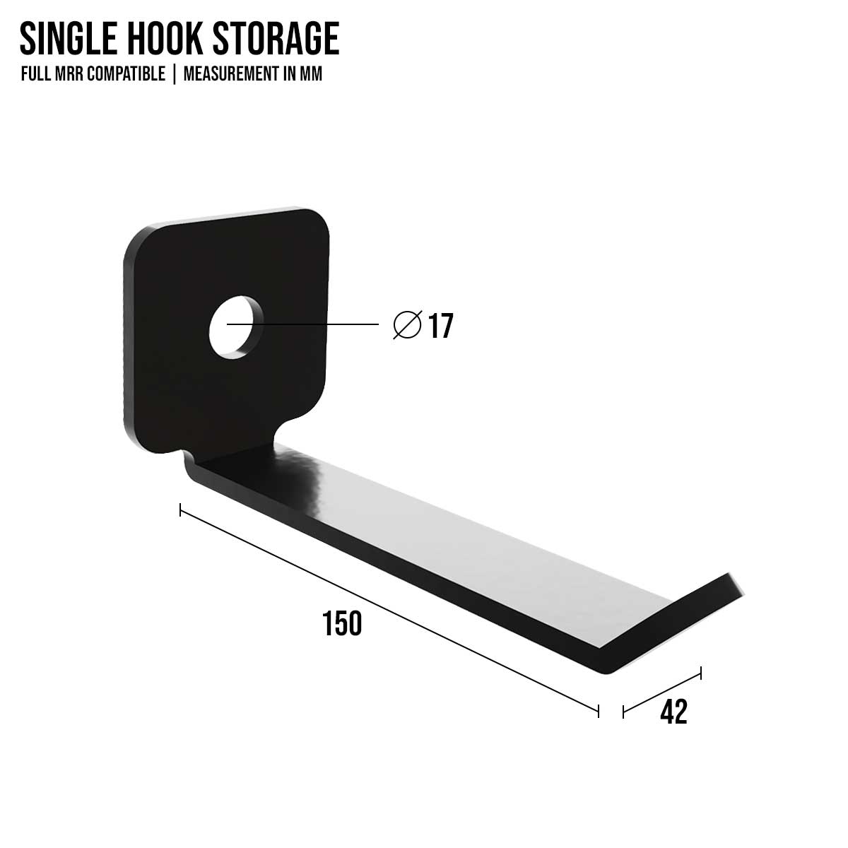 strength-shop-single-hook-storage-crochet-de-rangement-simple-compatible-mrr image 2