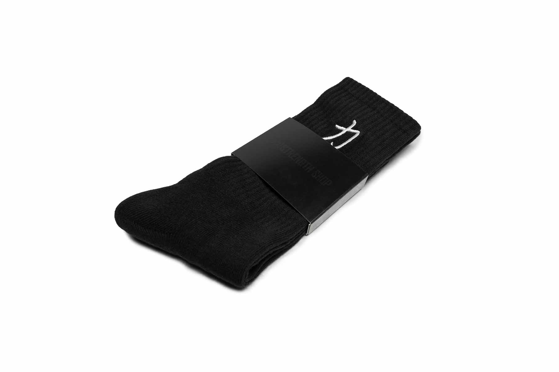 strength-shop-crew-socks-chaussettes-de-sport-noir-blanc image 2