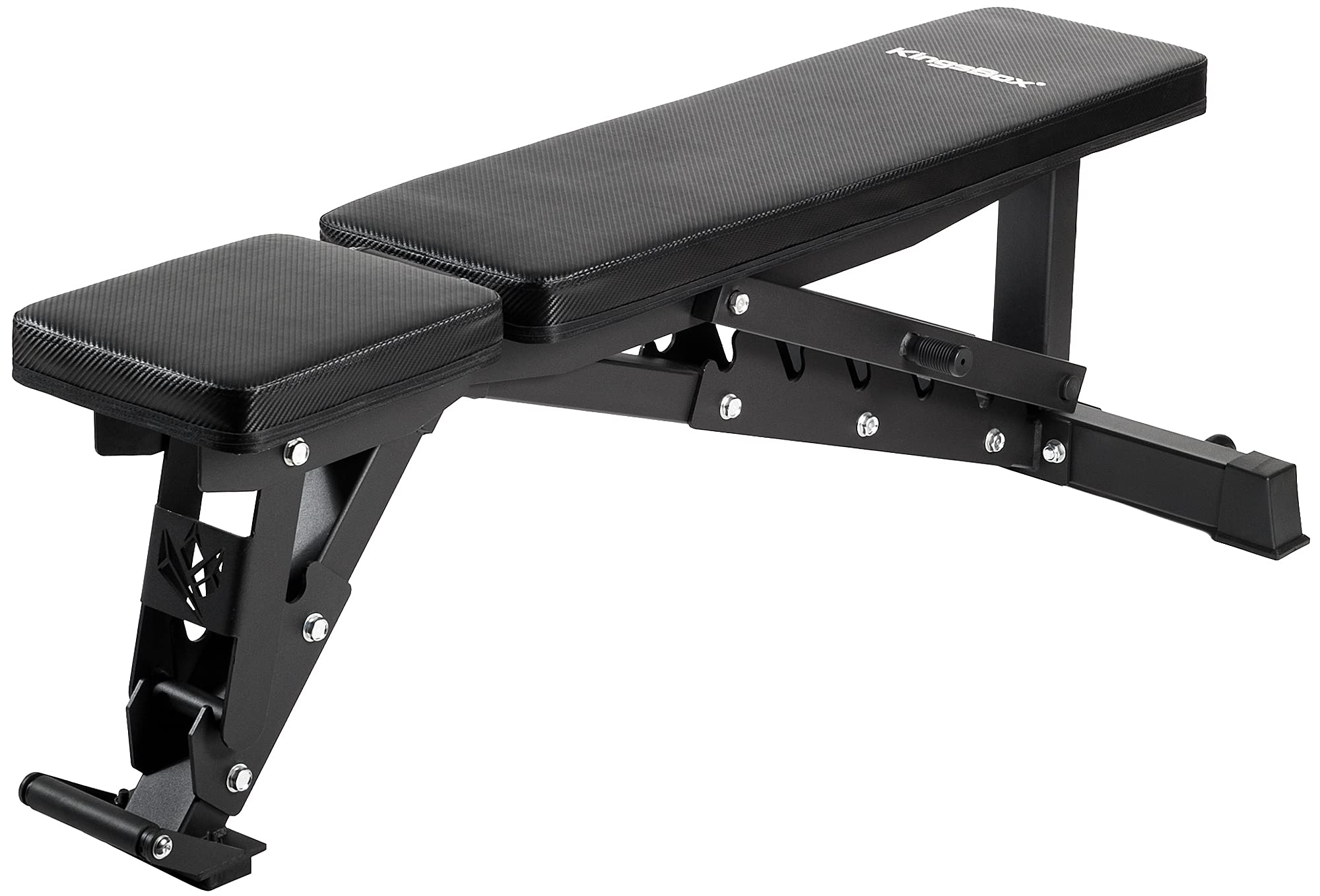 kingsbox-banc-de-musculation-r-glable-2-0-600-kg-acier-noir image 2