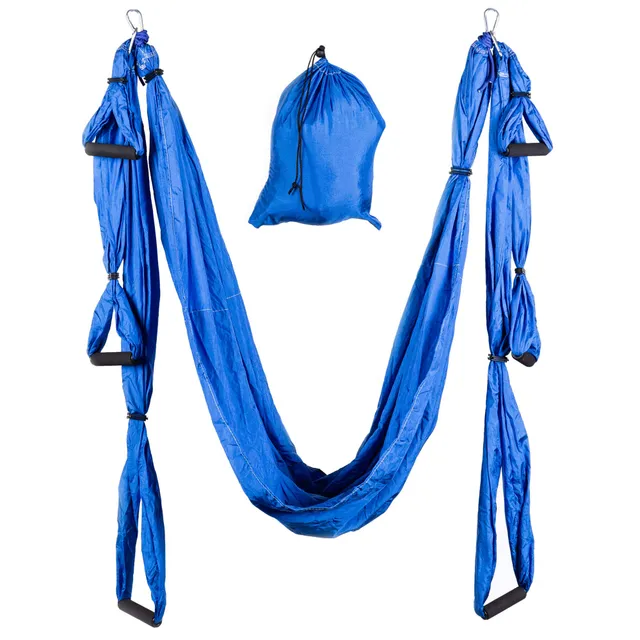 kingsbox-yoga-hammock-hamac-yoga-a-rien-300-kg-bleu-oc-an-nylon image 1