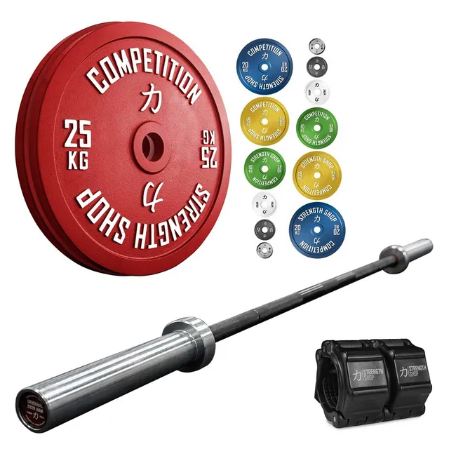strength-shop-elite-competition-bundle-157-5kg-disques-calibr-s-power-bar-2029 image 1