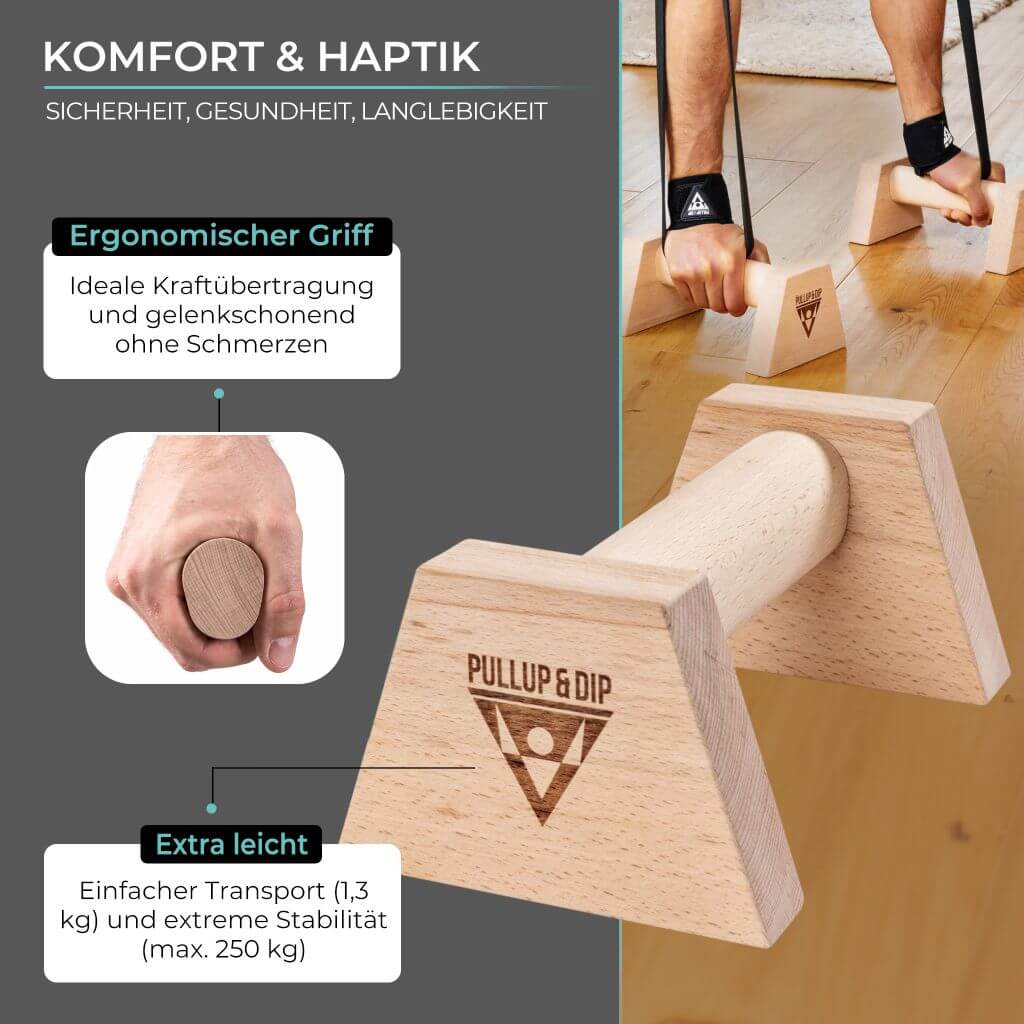 pullup-dip-poign-es-de-pompes-en-bois-avec-sangles-de-poignet image 2