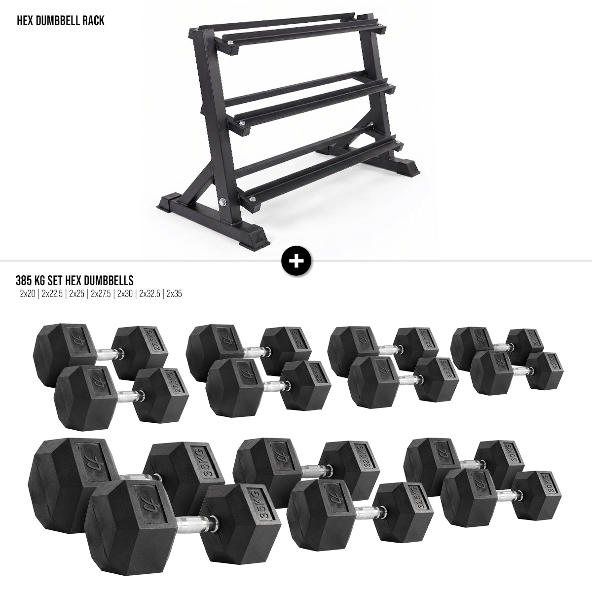 strength-shop-hex-dumbbell-set-with-rack-set-14-halt-res-hexagonaux-rack-3-nivea image 3