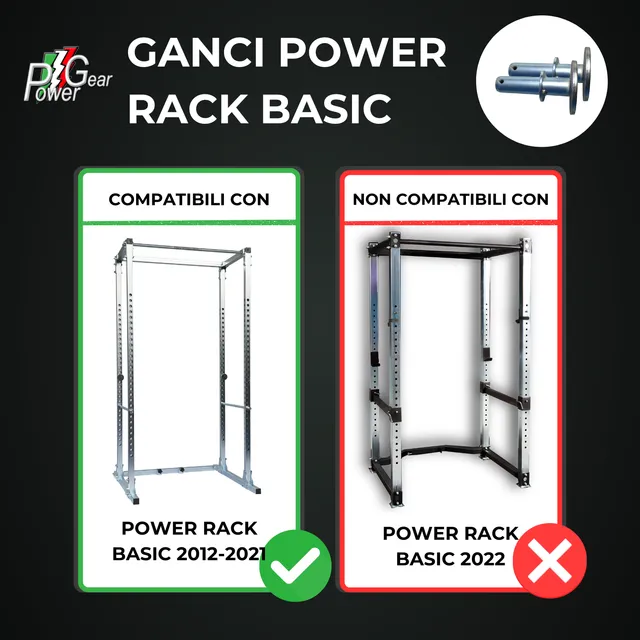 power-gear-paire-de-crochets-basic-power-rack image 1