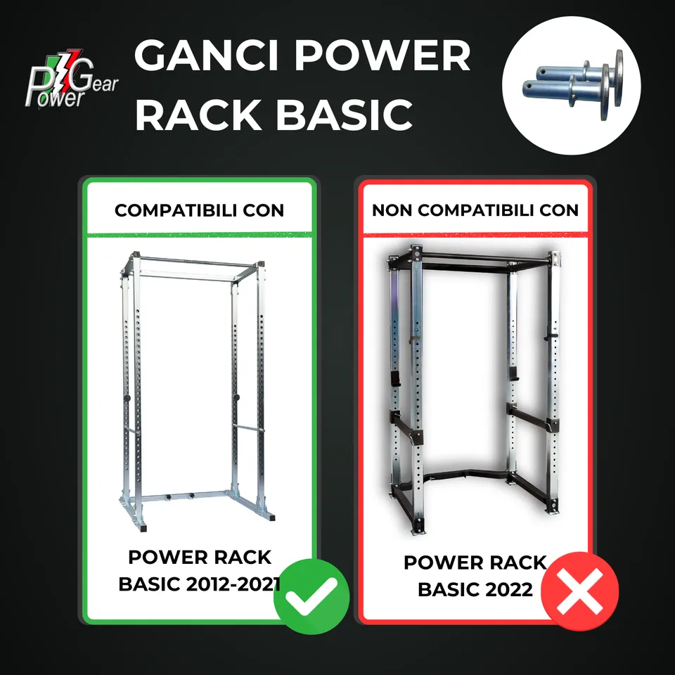 power-gear-paire-de-crochets-basic-power-rack image 1