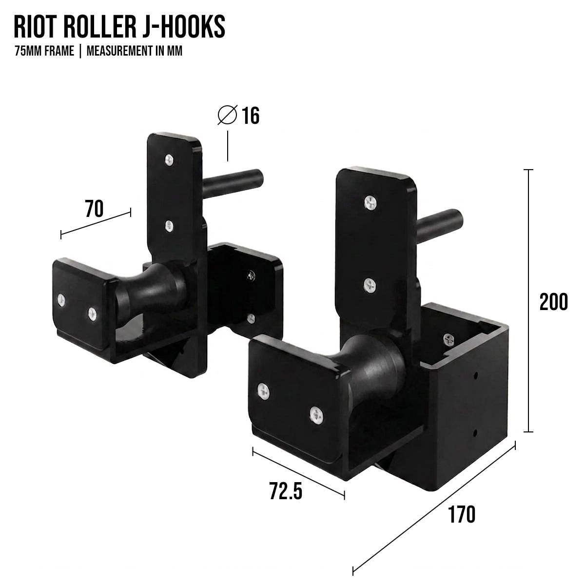 strength-shop-riot-mrr-75-roller-j-hooks image 2