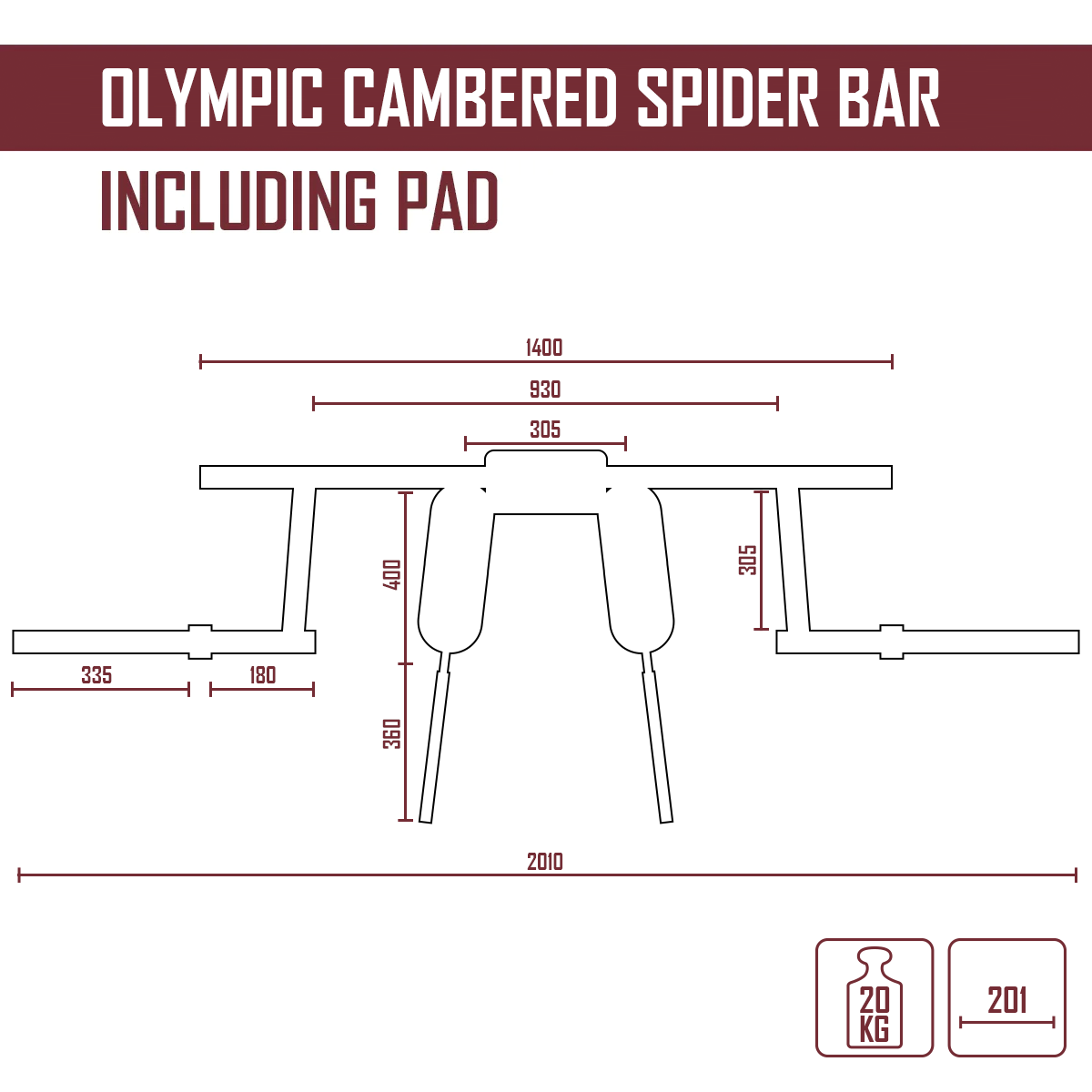 strength-shop-olympic-cambered-spider-bar-barre-safety-squat-sp-ciale image 2