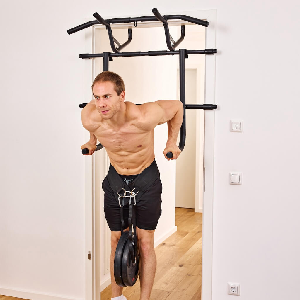 pullup-dip-home-essentials-set-barre-traction-porte-dip-4-bandes image 8