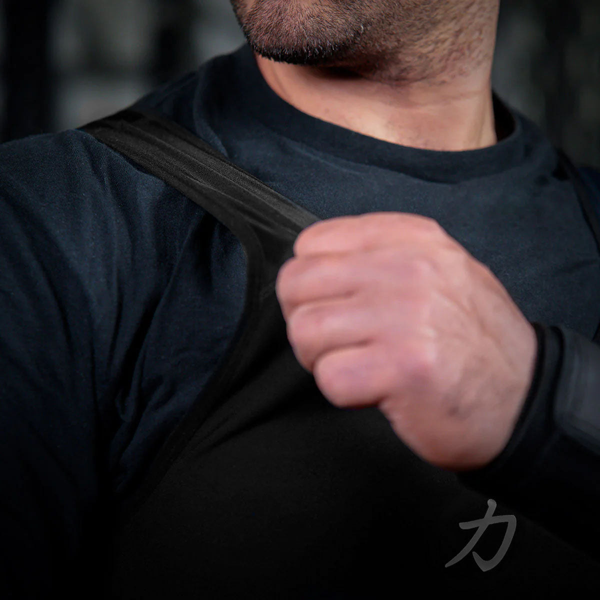 strength-shop-black-singlet-grey-logo-unisex-ipf-approved image 4