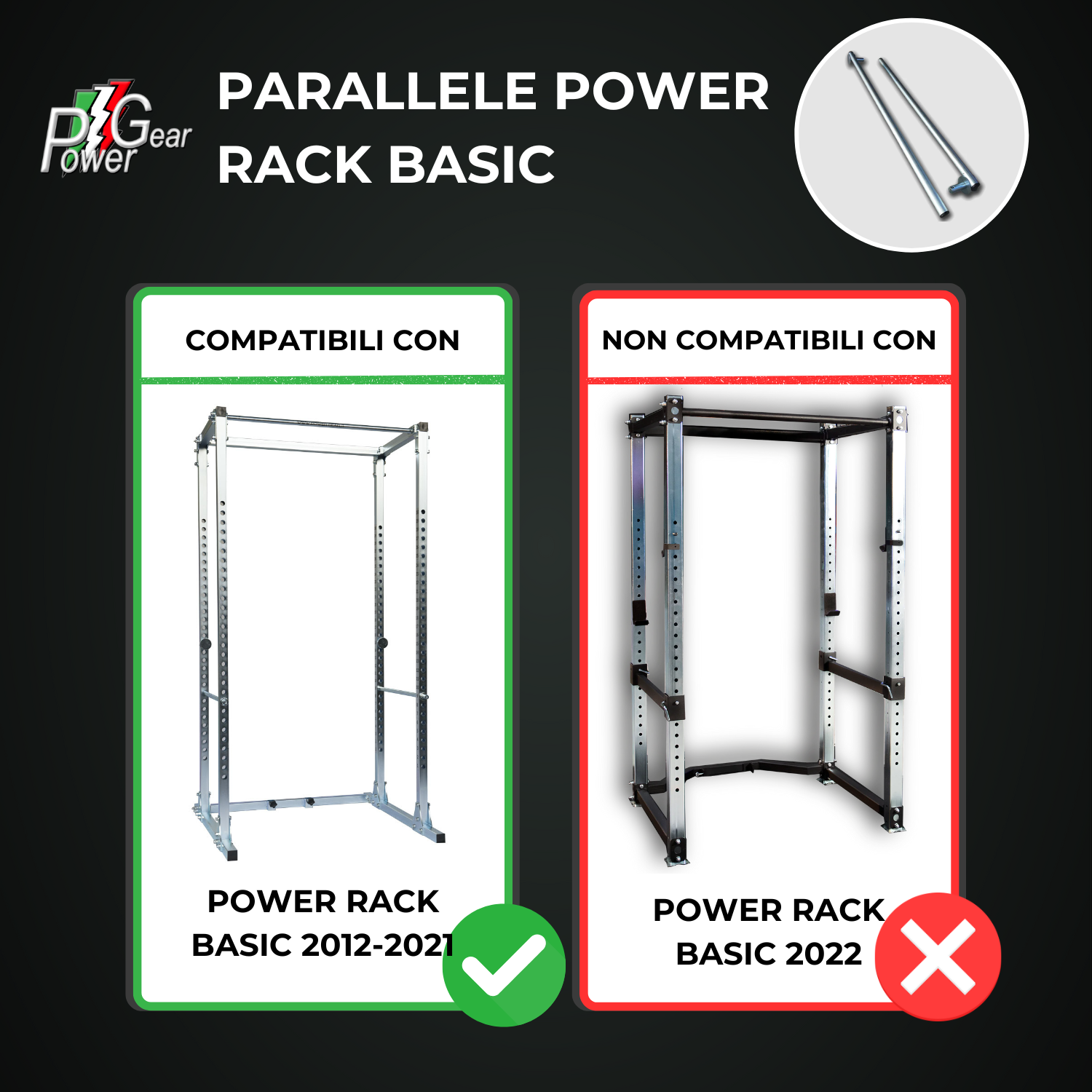 power-gear-barres-parall-les-dip-basic-pour-rack image 1