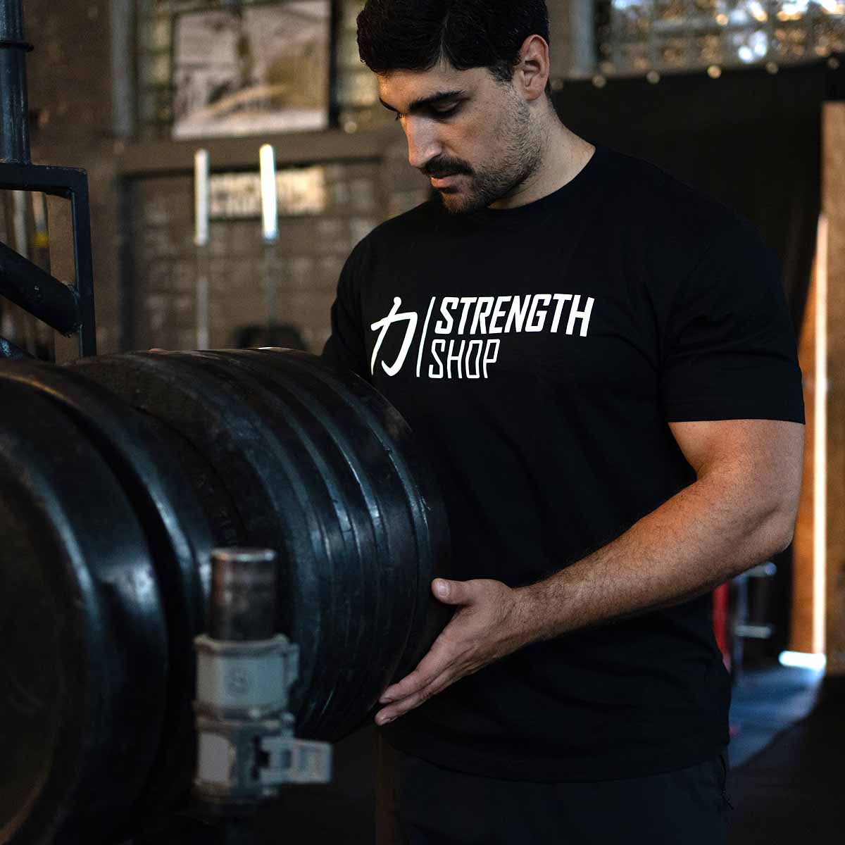 strength-shop-strength-wear-logo-t-shirt-v3-black-t-shirt-coton-185g image 4