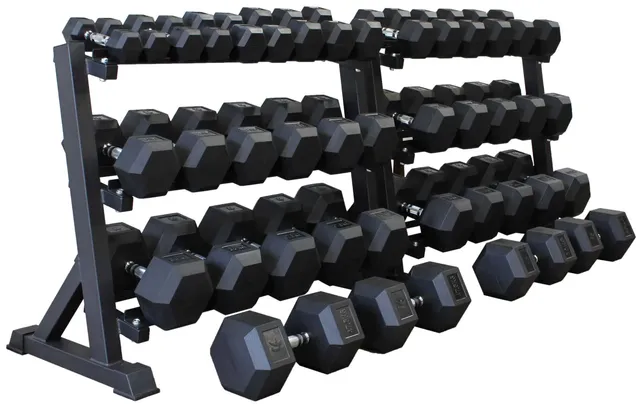 strength-shop-hex-dumbbell-sets-halt-res-hexagonaux-caoutchouc image 1