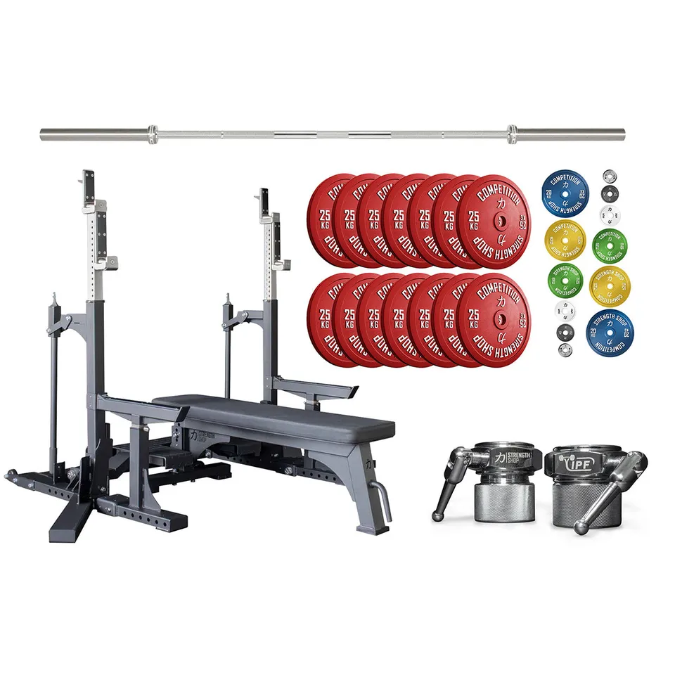 strength-shop-set-comp-tition-powerlifting-rack-combo-calibrated-bastard-bar image 1