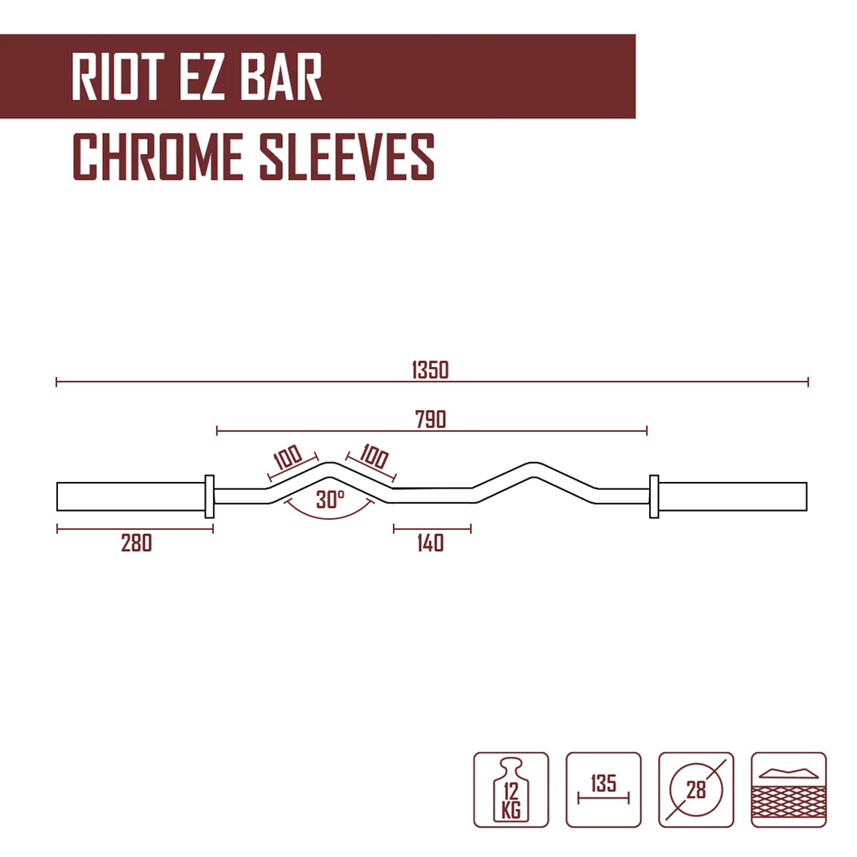 strength-shop-riot-ez-curl-bar-12-kg-black-shaft image 2