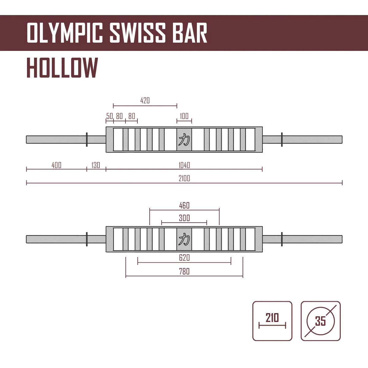 strength-shop-olympic-swiss-bar-15-5kg-barre-suisse-prise-neutre image 2
