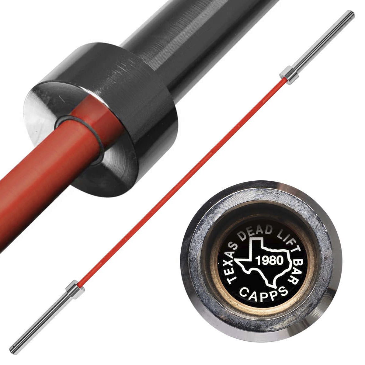 strength-shop-original-texas-deadlift-bar-chrome-27mm-rouge image 1