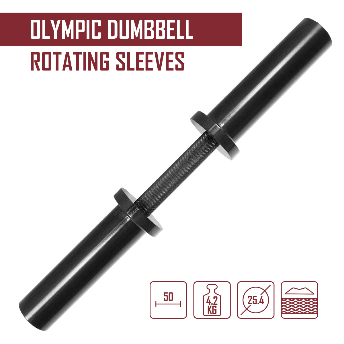 strength-shop-olympic-dumbbell-handle-manchons-rotatifs-e-coat image 2