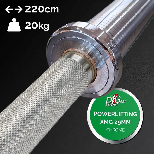 power-gear-barbell-xmg-29mm-chrome-plated-barre-powerlifting-chrom-e image 1
