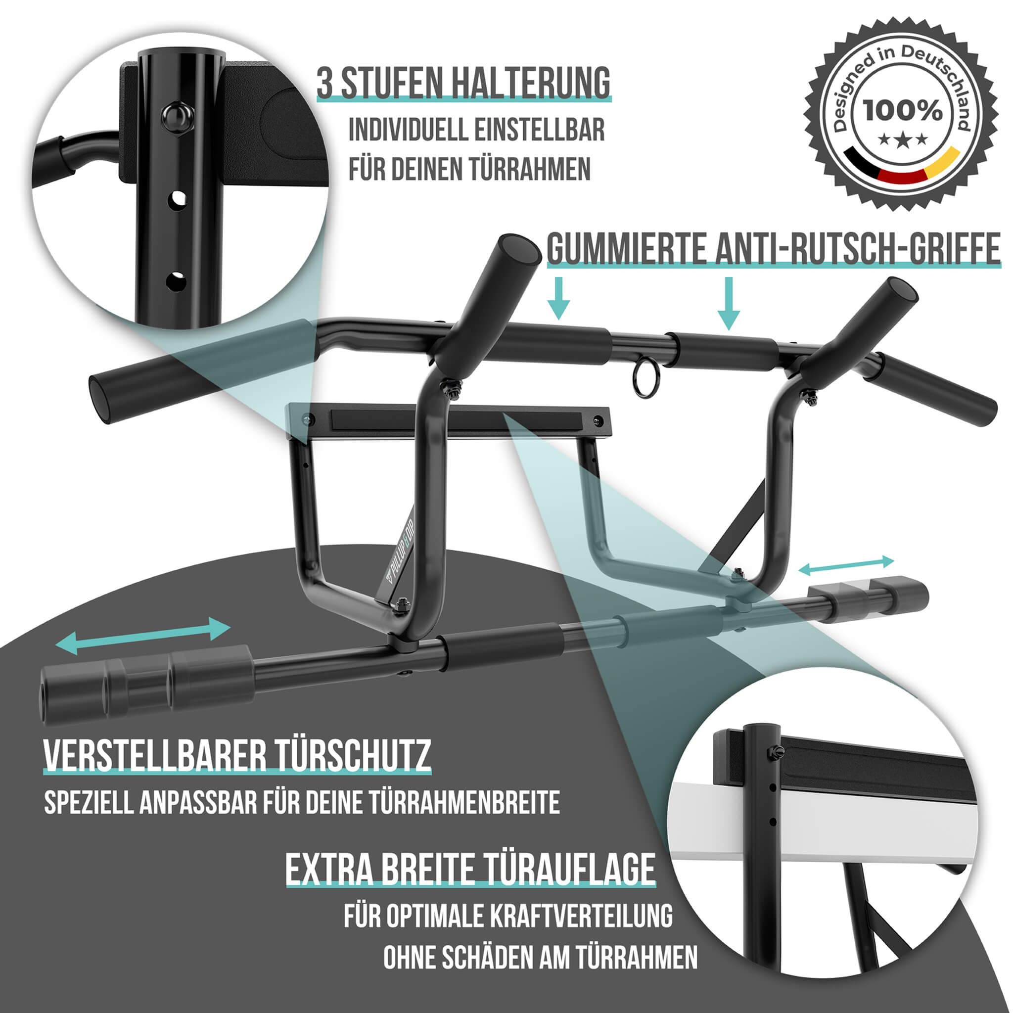 pullup-dip-barre-de-traction-porte-sans-vis-lastique-traction-inclus image 6