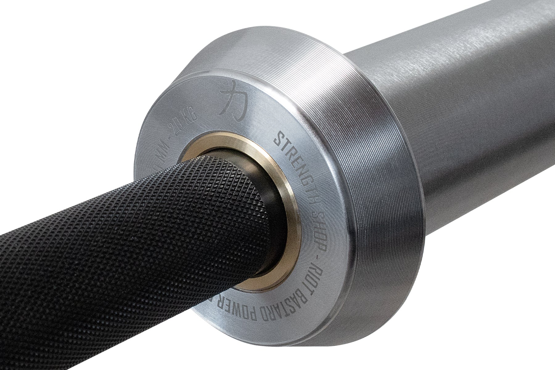 strength-shop-riot-power-bar-barre-de-powerlifting-calibr-e-20-kg-black-chrome image 4