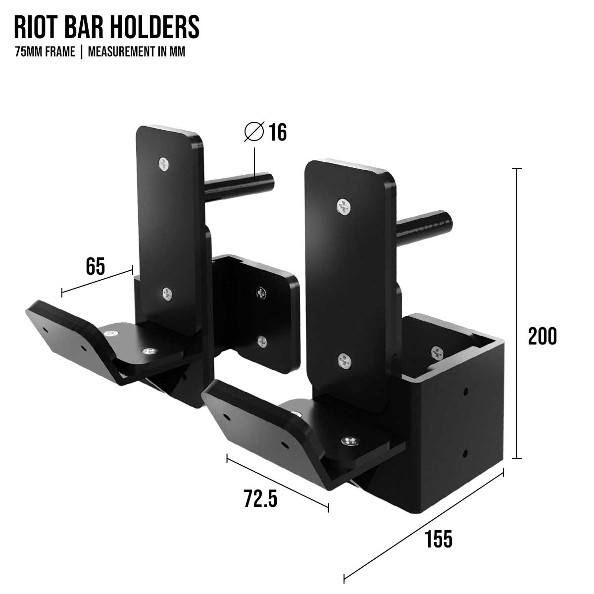 strength-shop-riot-mrr-75-supports-barre-paire-fixation-avant image 2