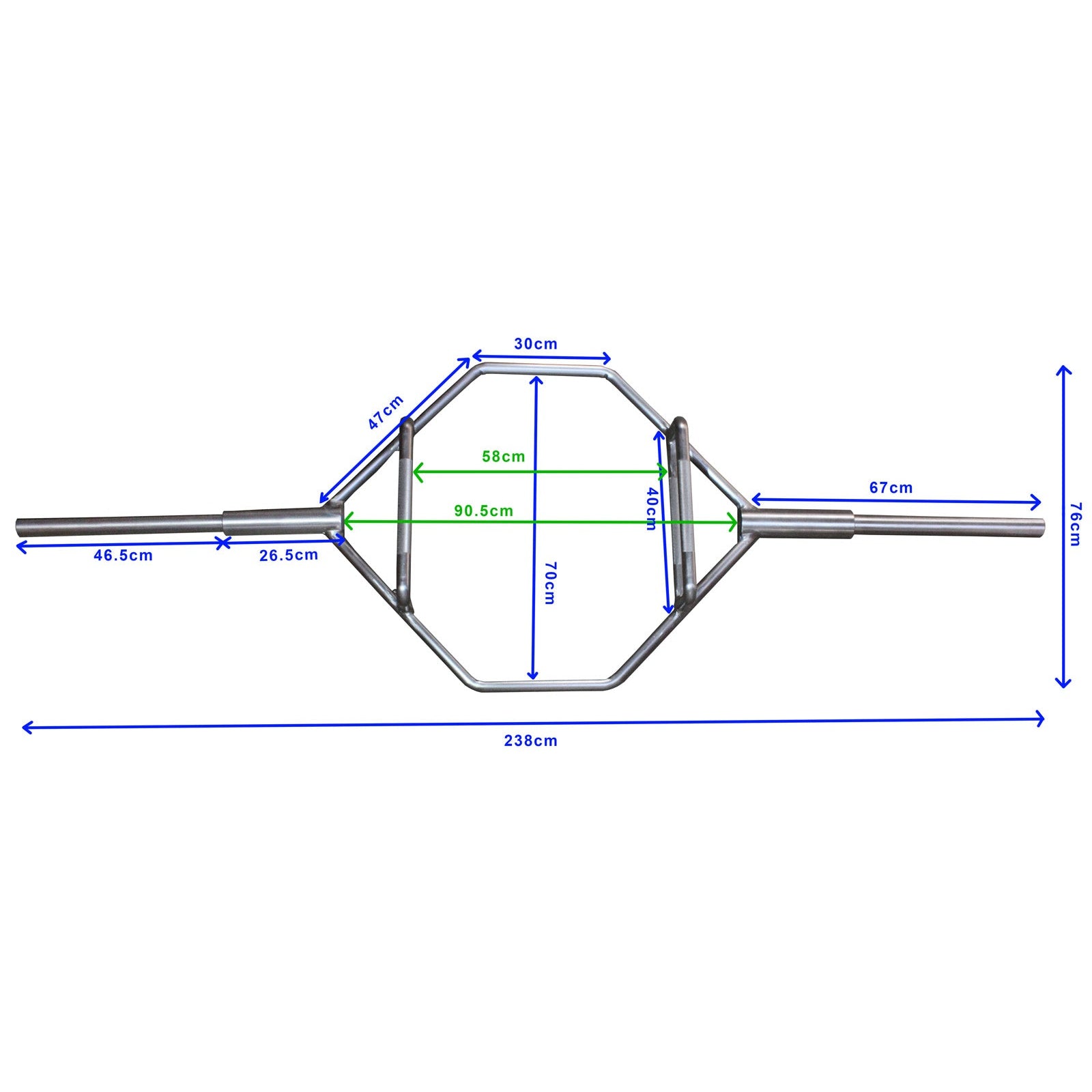 strength-shop-barre-hexagonale-trap-bar-olympique-2-38m-heavy-duty image 4