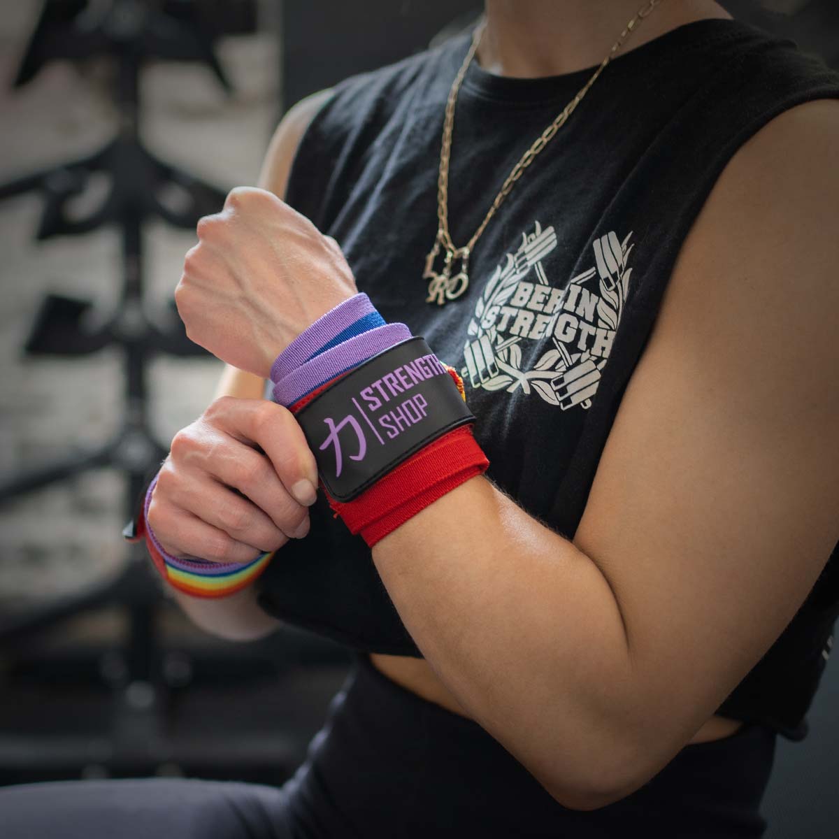 strength-shop-medium-wrist-wraps-rainbow-60cm-ipf-approved-paire image 5