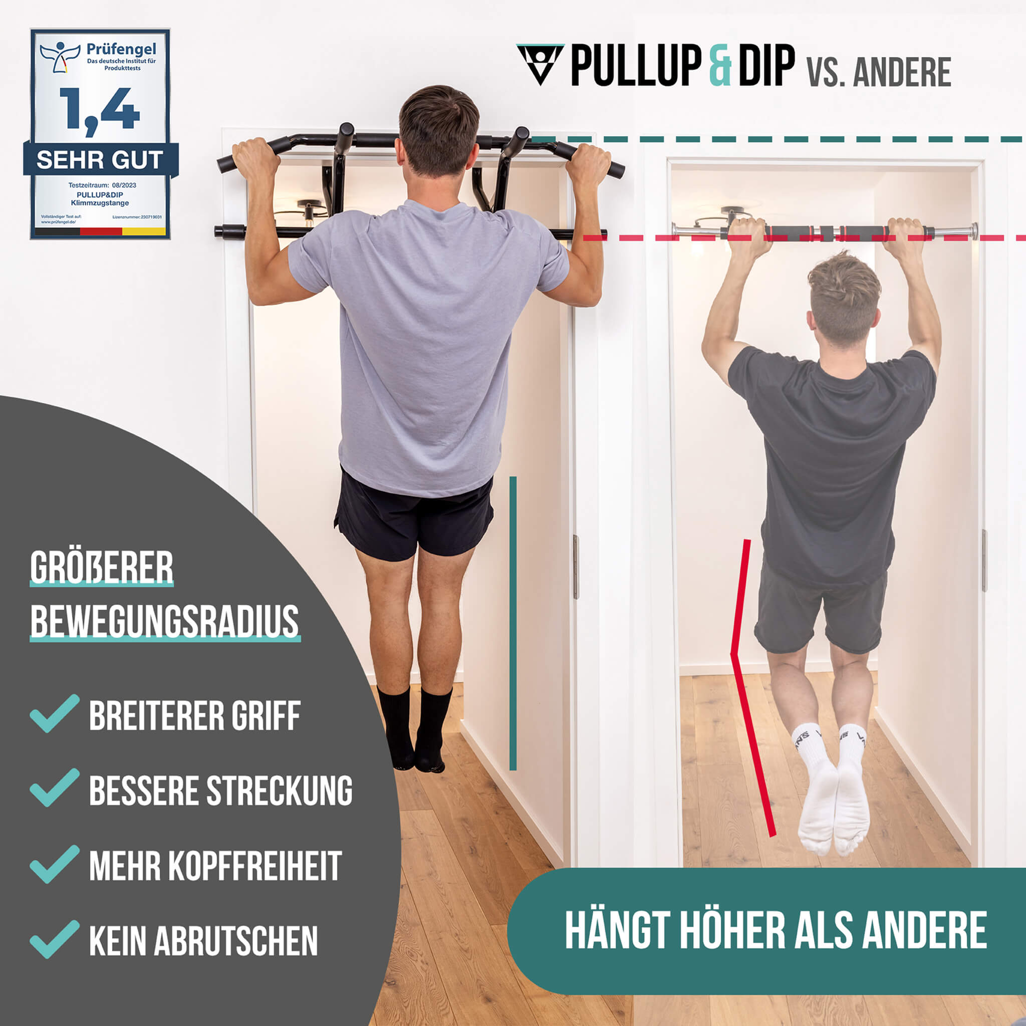 pullup-dip-barre-de-traction-porte-sans-vis-lastique-traction-inclus image 2