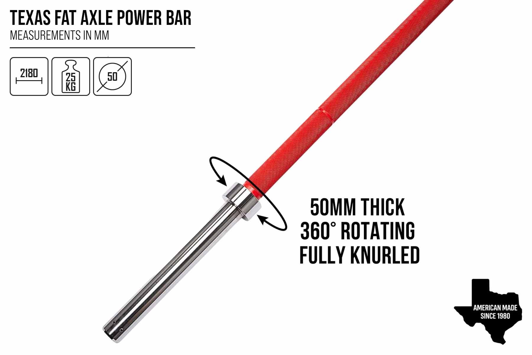 strength-shop-original-texas-fat-axle-power-bar-2-red-cerakote image 3