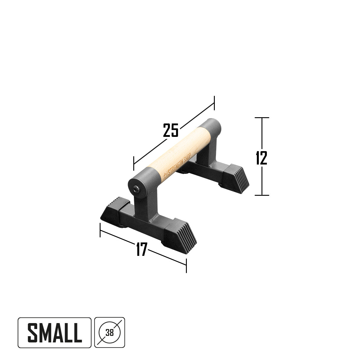 strength-shop-wooden-grip-parallettes-38mm-base-acier-3-tailles image 6