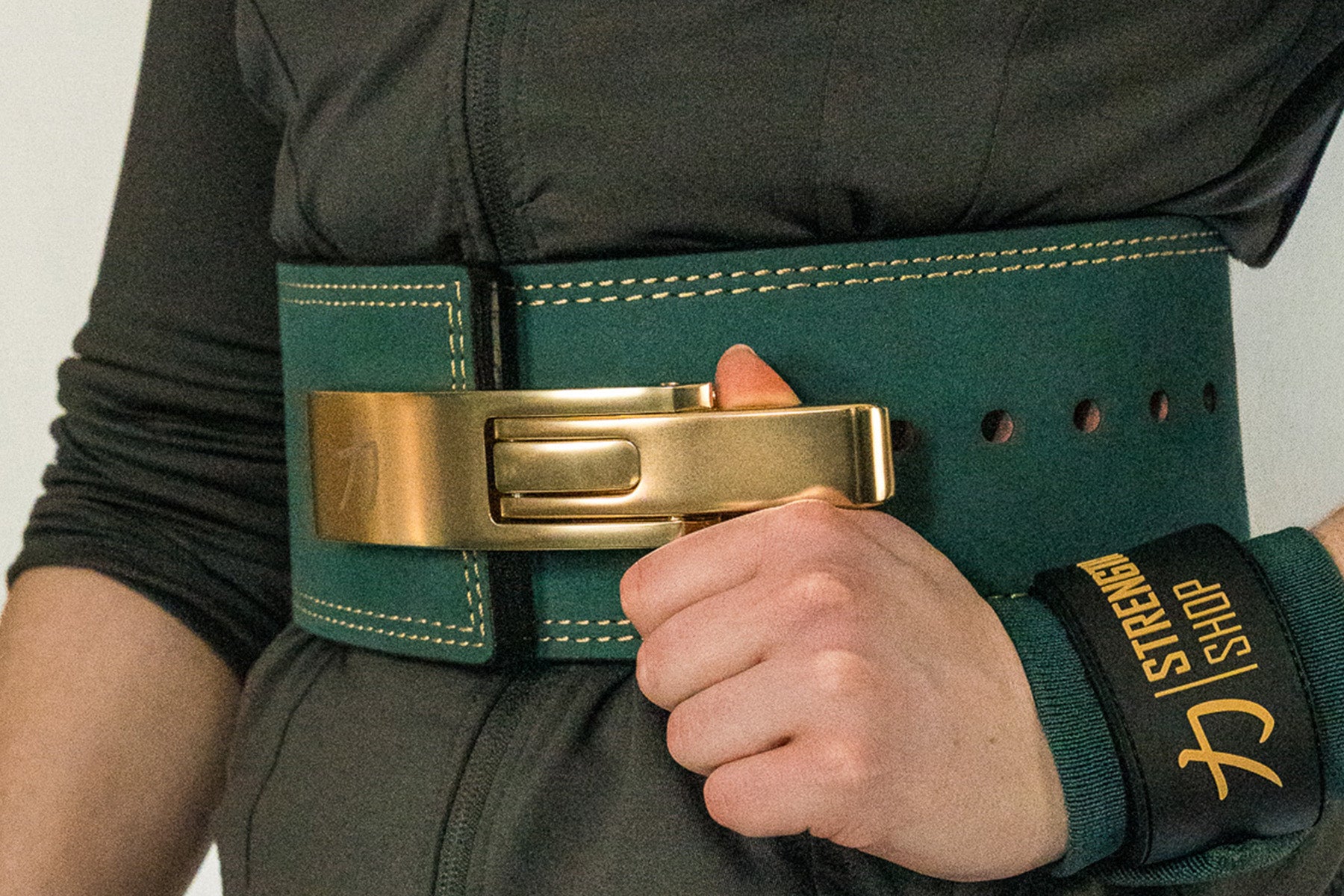 strength-shop-vintage-green-lever-belt-10mm-ceinture-levier-ipf image 8