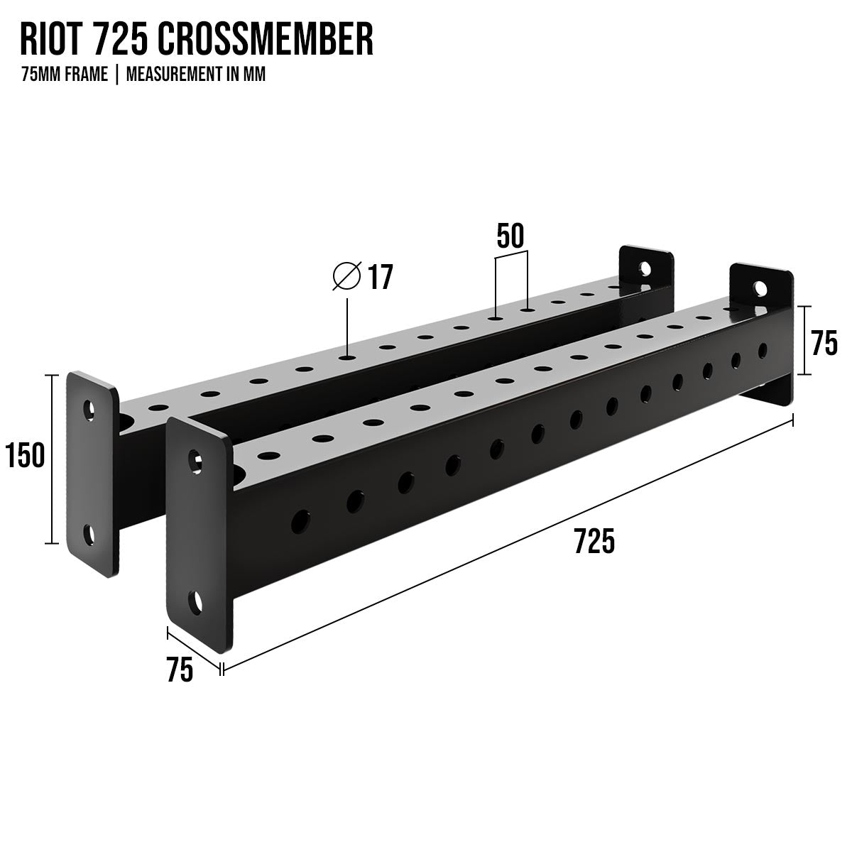strength-shop-riot-mrr-75-crossmembers-traverse-pour-rack-modulaire image 6