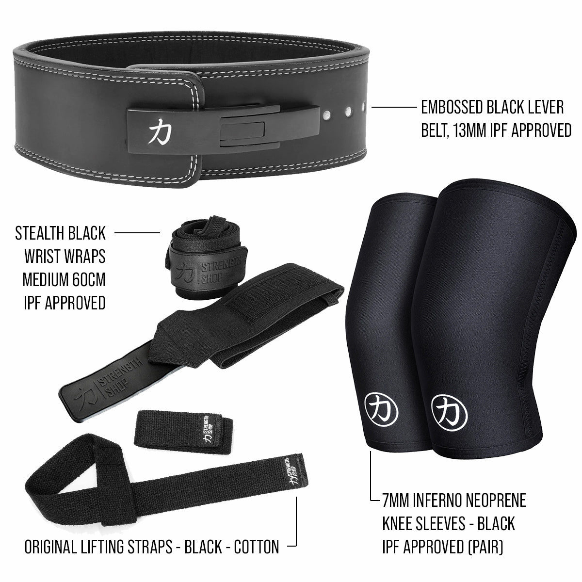 strength-shop-ultimate-strength-kit-stealth-13mm-ceinture-levier-genouill-res-ac image 2