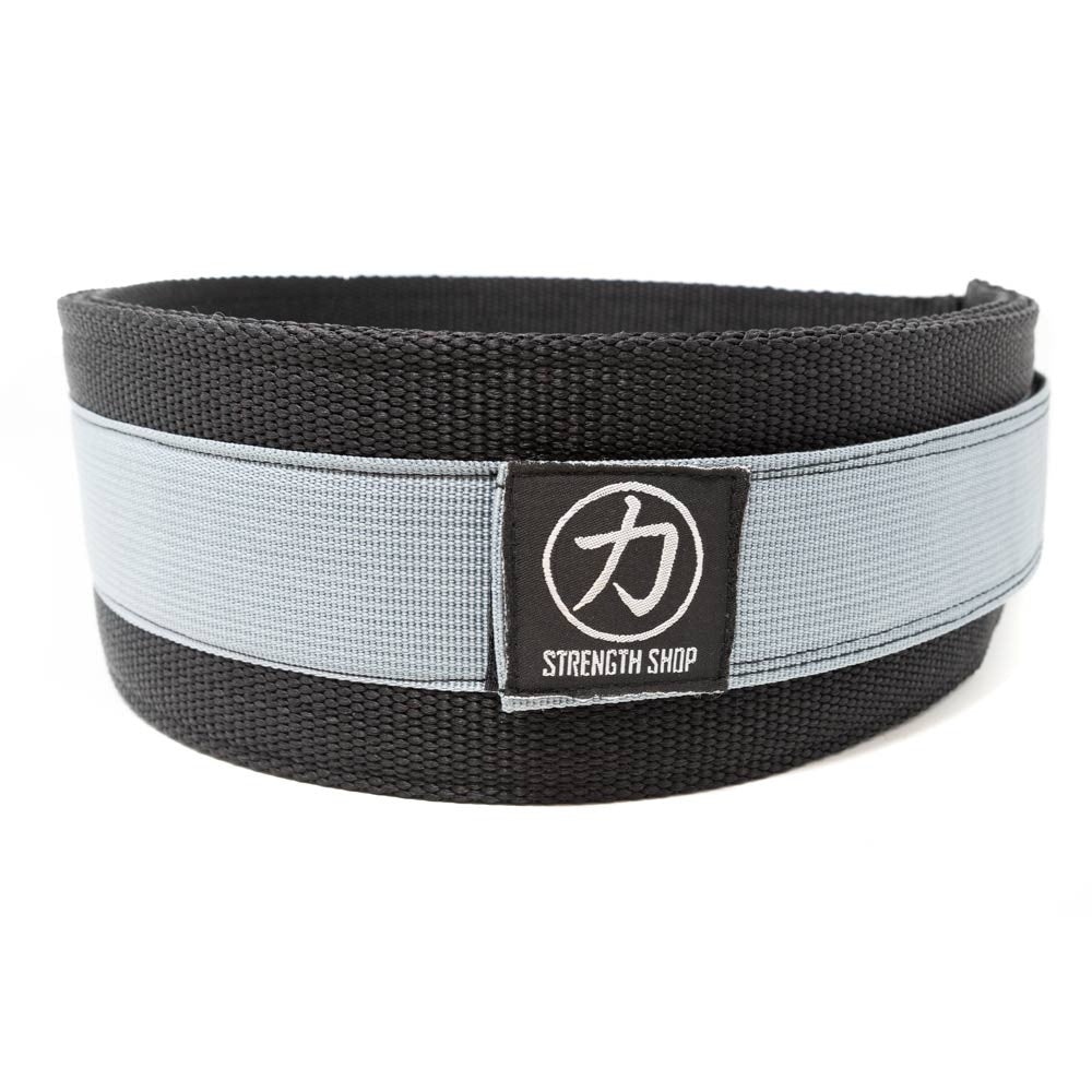 strength-shop-ceinture-deadlift-sangle-gris-noir-10-cm image 2