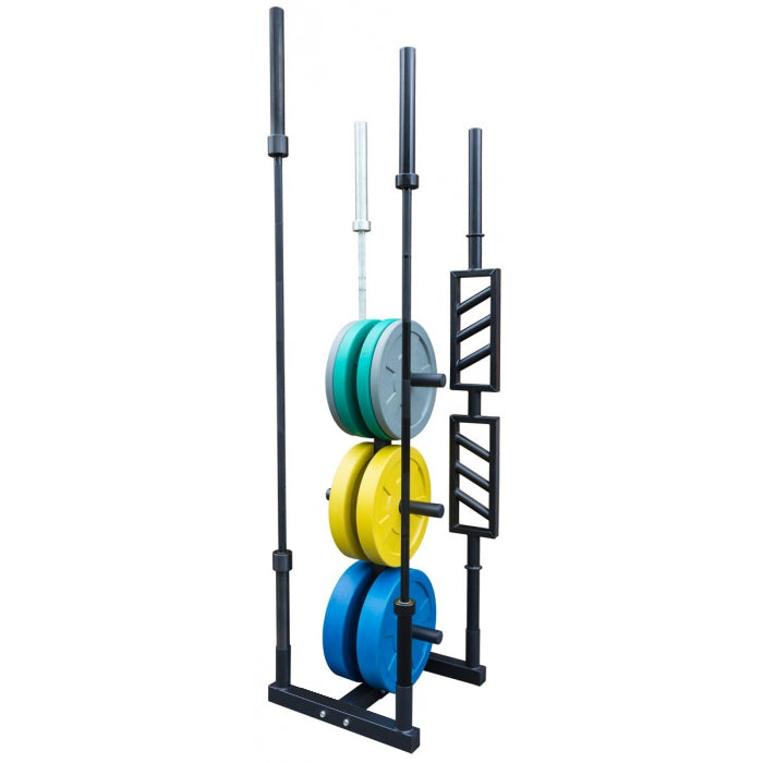strength-shop-rack-de-rangement-bumper-plates-4-supports-barres image 2