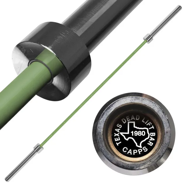 strength-shop-original-texas-deadlift-bar-barre-de-soulev-de-terre-bazooka-green image 1