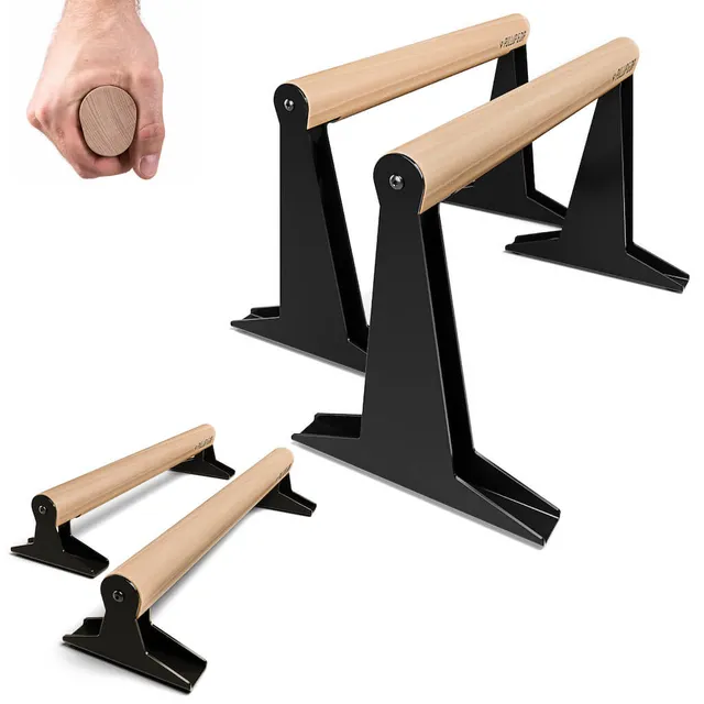 pullup-dip-parallette-en-bois-poign-e-ergonomique-seconde-choix image 1
