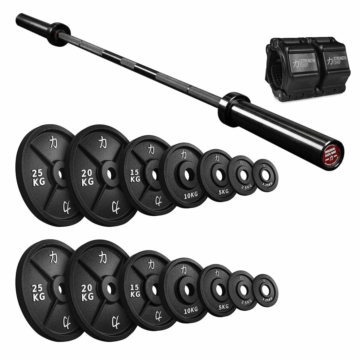 strength-shop-classic-strength-setup-157-5kg-set-fonte-barre-olympique-2028 image 1