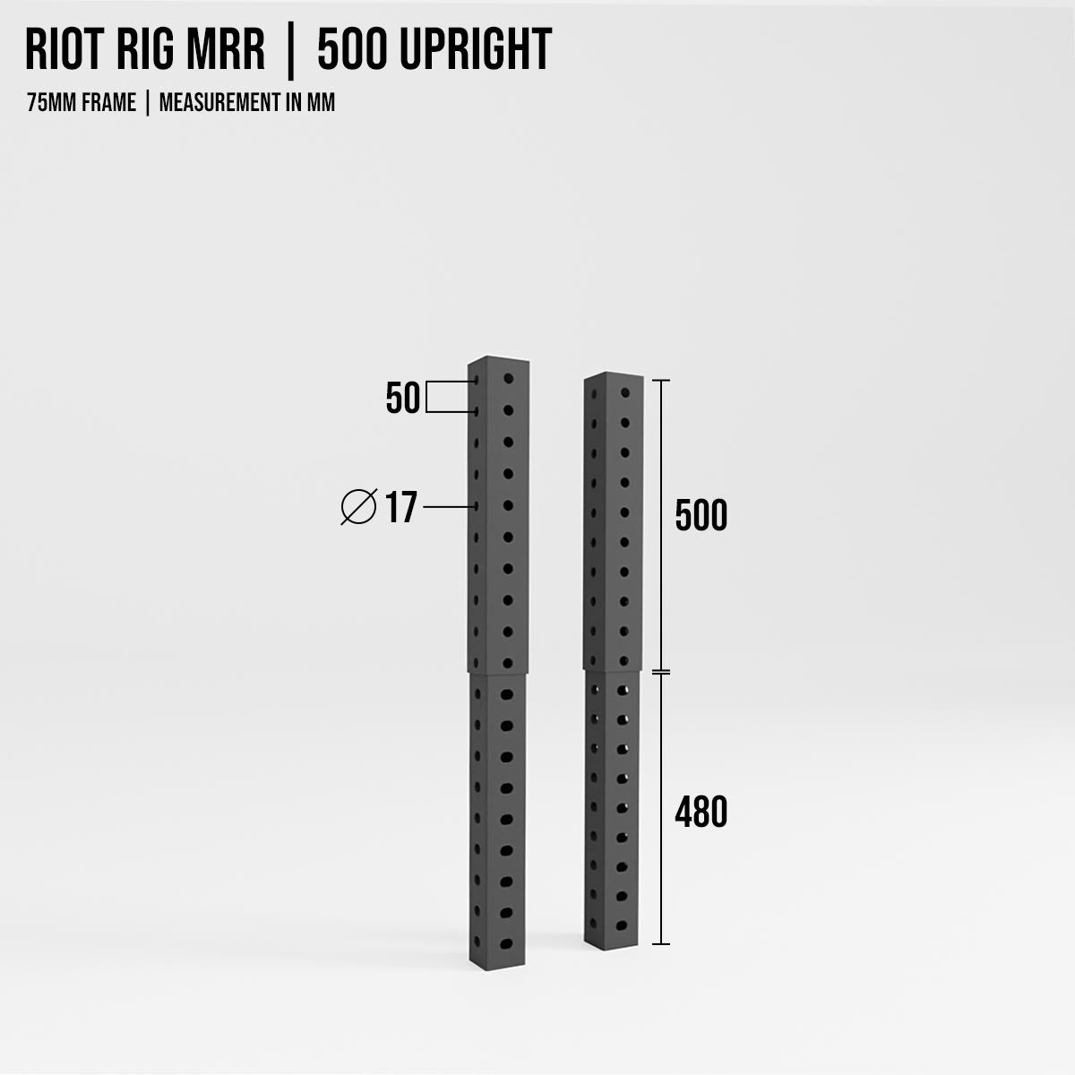 strength-shop-riot-rig-mrr-upright-extensions-extension-de-rig-500-1000mm image 3