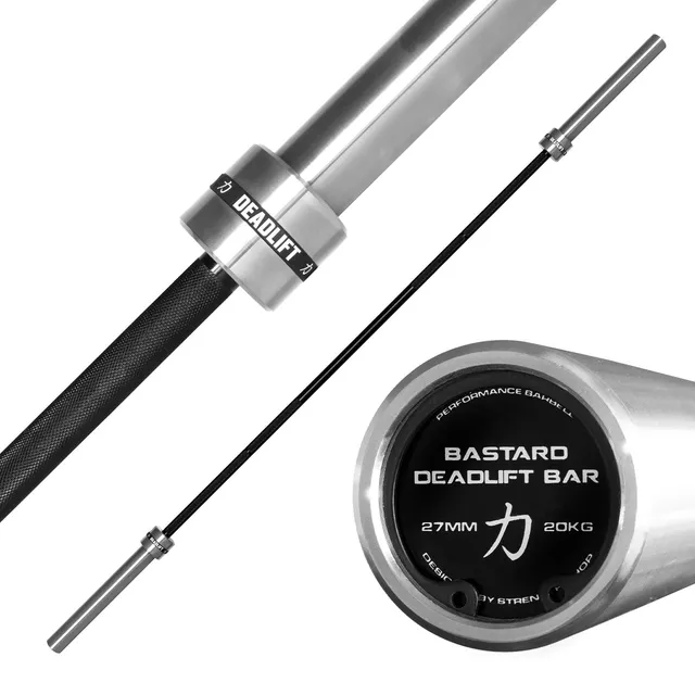 strength-shop-bastard-deadlift-bar-barre-de-soulev-de-terre-27mm-black-chrome image 1