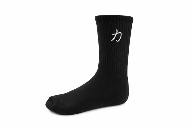 strength-shop-crew-socks-chaussettes-de-sport-noir-blanc image 1