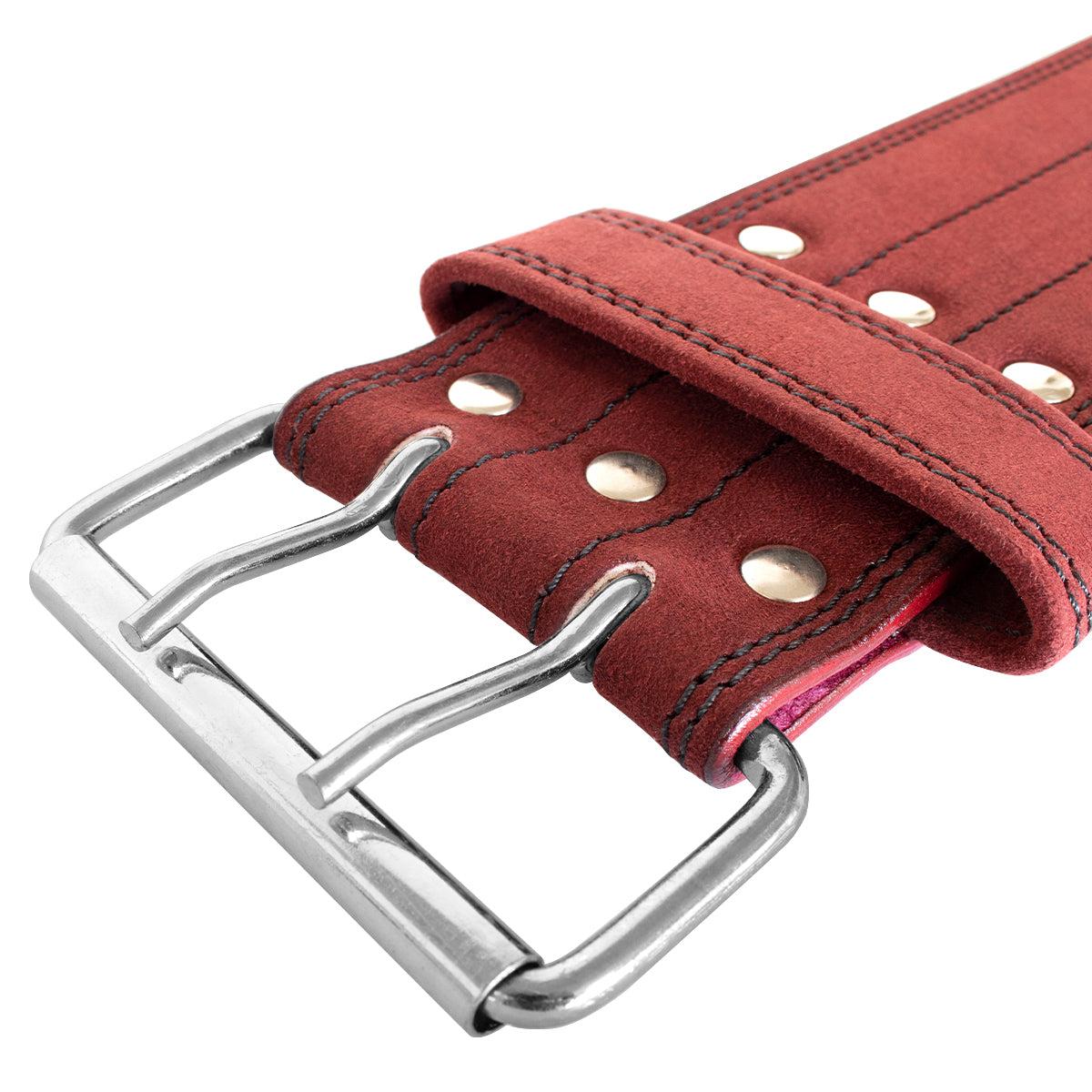 strength-shop-double-prong-belt-10-mm-bordeaux-ceinture-force-ipf image 4