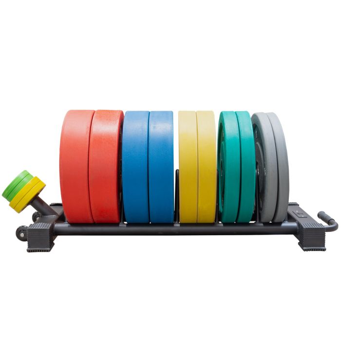 strength-shop-bumper-plate-toast-rack-rangement-horizontal-noir image 2