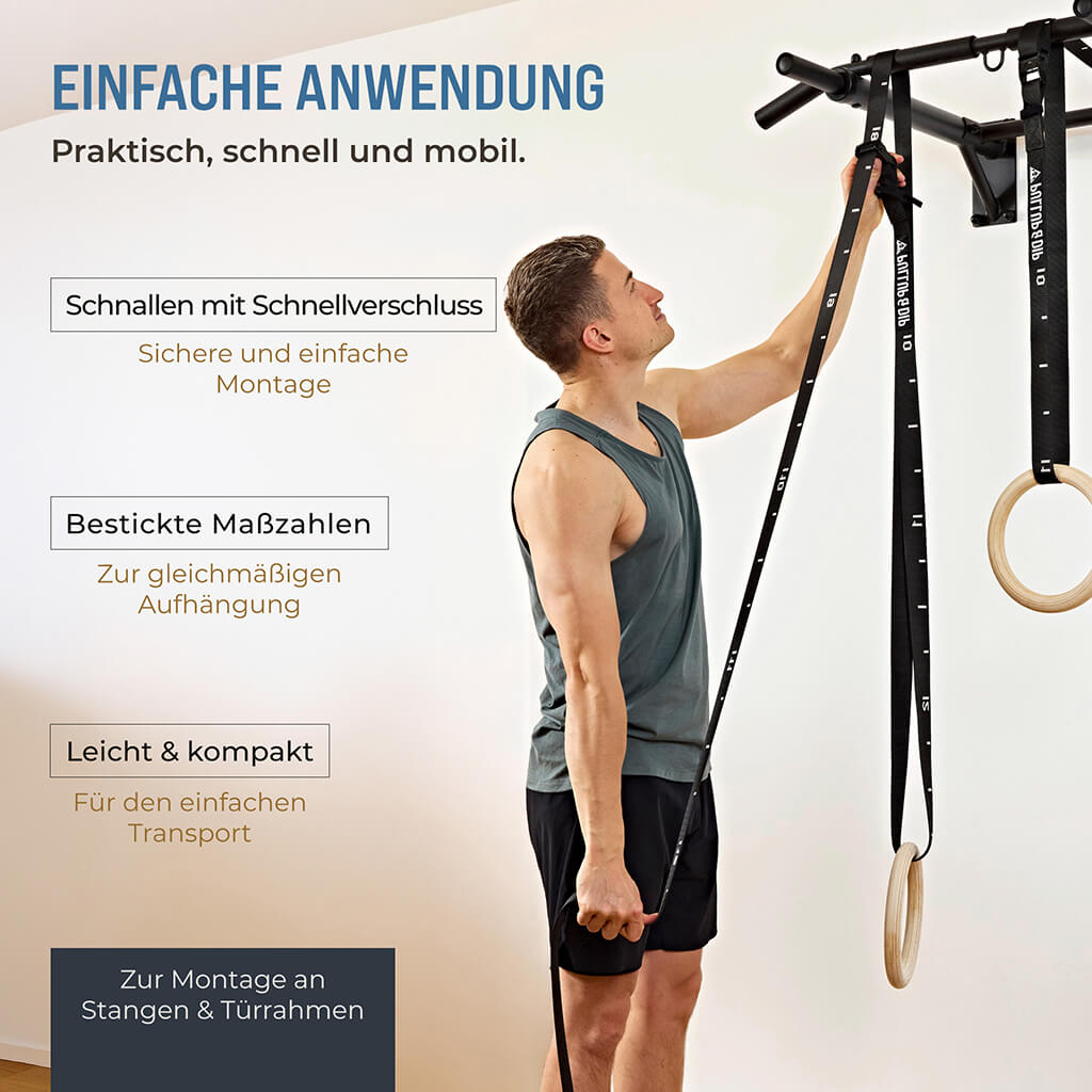 pullup-dip-anneaux-de-gymnastique-en-bois-sangles-ancrage-porte image 3