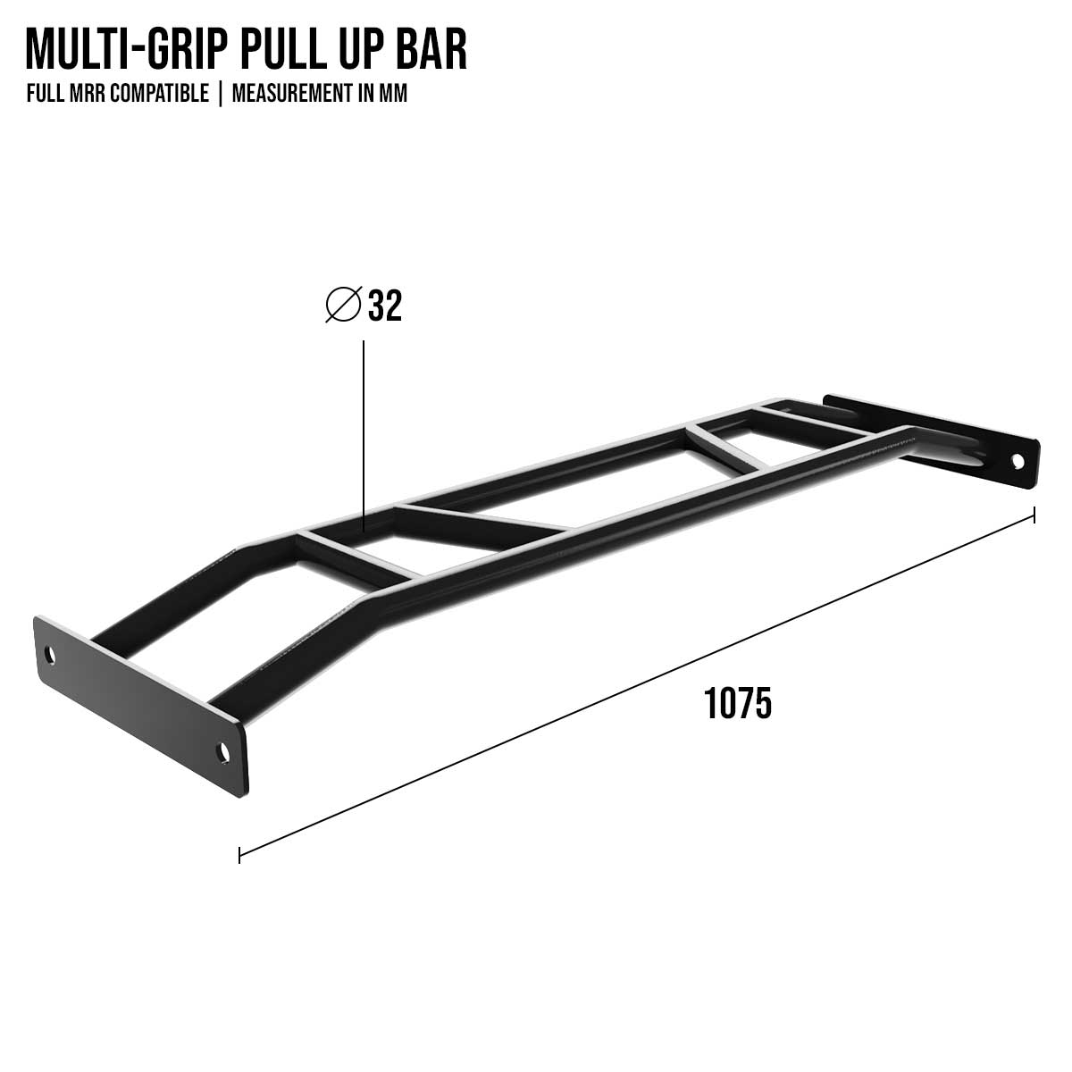 strength-shop-multi-grip-pull-up-bar-barre-tractions-compatible-mrr image 2